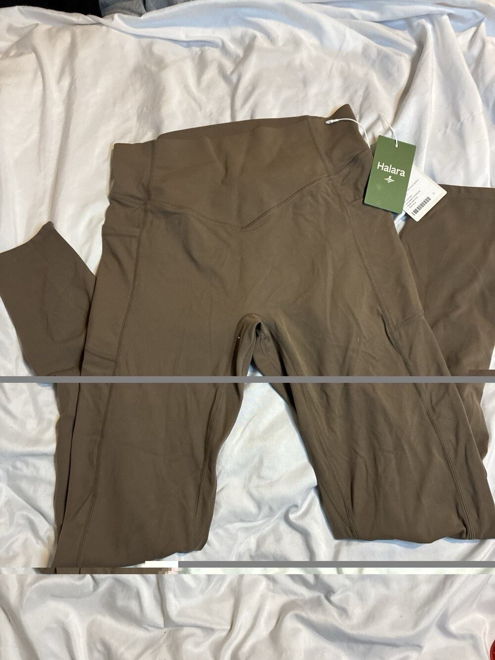 HALARA UltraSculpt High Waisted LEGGINGS sz Medium BROWN~NEW~Stretch